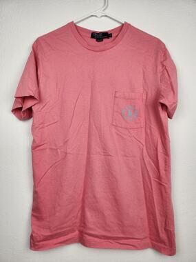 Polo by Ralph Lauren T-Shirt Men Small Pink/Coral Pocket Logo Short Sleeve